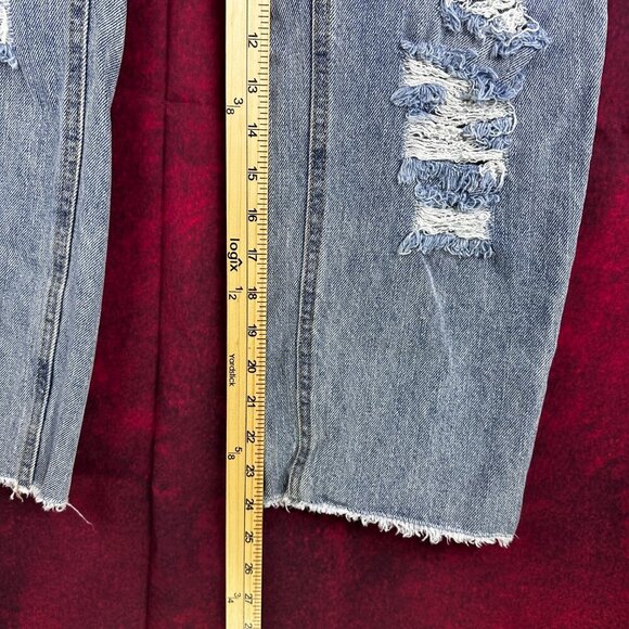VANILLA STAR 90 s BOYFRIEND JUNIOR JEANS DISTRASSED LOOK,SIZE 9, HIGH RISE DENIM - Picture 12 of 14